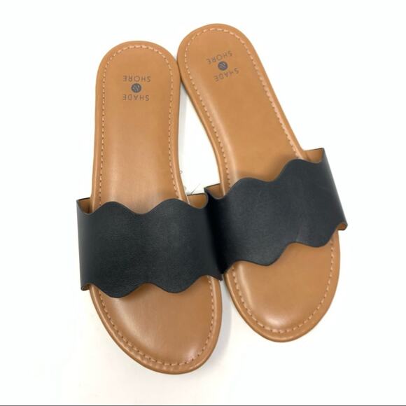 Shade & Shore Shoes - Shade & Shore Kate‎ Slide Sandals Black Women's Size 7 NWT